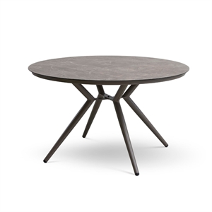 Kalong rundt havebord - Brown / Brown melange - Mål: Ø126 cm.